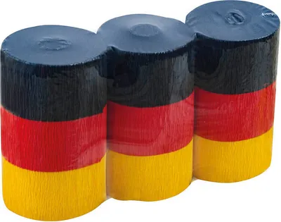 Obrázek produktu pro WEROLA 794064002 WEROLA Krepppapier Dekobänder Deutschland farbsortiert 38 g/qm 10 Rollen