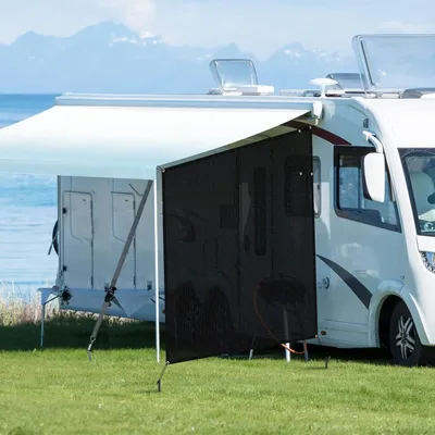 Imagen del producto de Toldo de malla, protección UV, 2,1 x 2,7 metros, ideal para camping y caravanas