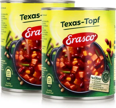 Produktbild von Erasco Texas-Topf 800g Fertigessen (2er Pack)