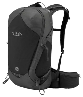 Produktbild von Rab Protium Rucksack 20L Anthrazit mit Regenhülle und atmungsaktivem Rückensystem