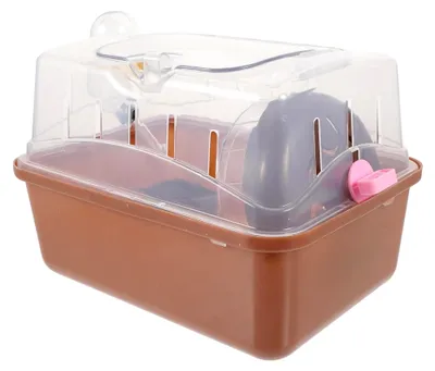 Produktbild von Kunststoff Transportbox für Kleintiere für den Außenbereich Atmungsaktiver Käfig mit Belüftung Tragbarer Käfig für Hamster, Meerschweinchen, Rennmäuse und Chinchillas