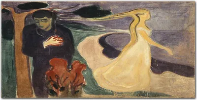 Produktbild von Coloray - Bild aus Glas - Glasbilder - 100 x 50 cm - Küche Wanddekoration Dekoration Wohnzimmer Gehärtetes Glas Glasblock mit Bild - Trennung Von Munch