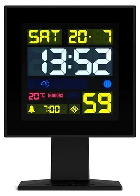 Produktbild von Newgate Monolith – LCD-Wecker – Schwarz