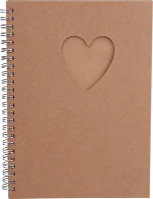 Produktbild von VBS Notizbuch Passepartout Herz 14.8 x 21 cm Skizzenbuch Tagebuch Geschenkidee