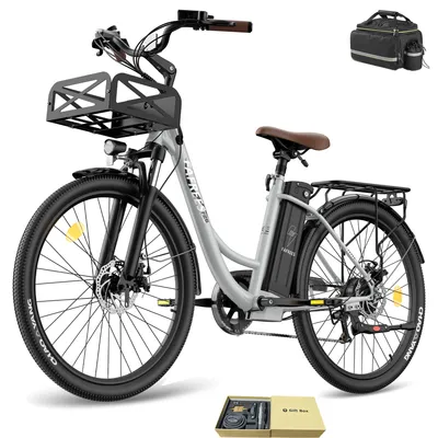 Produktbild von Pedelec 26 Zoll 158 - 198 Pannensichere Reifen 36 V 250 W bis zu 160 - 200 km Wasserdicht IP54 mit 7 Gang, Grau