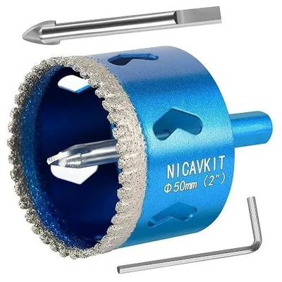 Zdjęcie produktu dla Wiertło diamentowe 50 mm do płytek granitu marmuru ceramiki zestaw