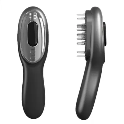 Produktbild von INF Elektrischer Kopfhaut Massagekamm - Anti Haarausfall & Kopfmassagegerät mit Lichttherapie