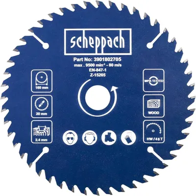 Image de SCHEPPACH Lame de scie pour scies PL55/55Li 48 dents 160x20mm 3901802705