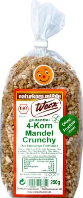Produktbild von Werz 4-Korn-Mandel Crunchy 250g