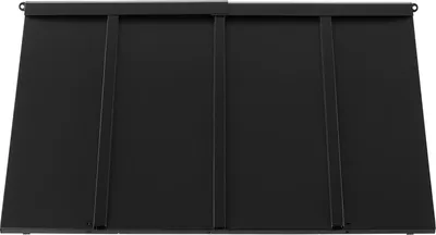 Image de SucceBuy Marquise de fenêtre 112,5x61x61 cm, auvent de porte avec cadre triangulaire en acier, protection contre la pluie, la neige et le soleil pour portes, fenêtres, vérandas et balcons