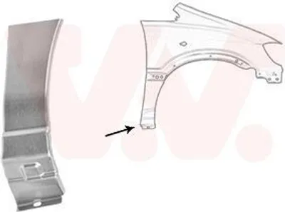 Produktbild von VAN WEZEL 3790156 Kotflügel Vorne Rechts Unten für OPEL Zafira A (T98)