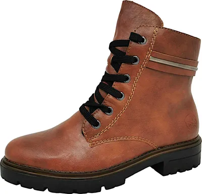 Imagen del producto de Zapatos de mujer Rieker: botines, zapatos de cordones, botas, color marrón, para uso diario