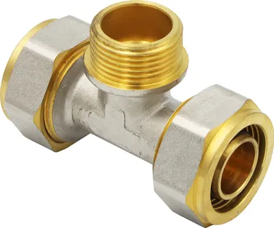 Produktbild von Pipetec Klemmring Schraubfitting T-Stück 26x3 mm 3/4 Zoll Aussengewinde