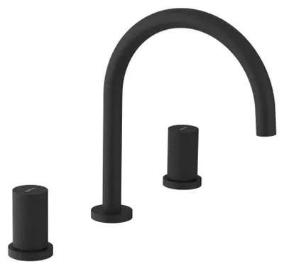 Produktbild von Sapho ULTRATAP 3-Loch Waschtischarmatur, Schwarz matt
