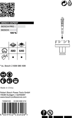Zdjęcie produktu dla Bosch Expert 2608900494, Pojedyńczy, Wiertarka, Stal nierdzewna, Stal, Niebieski, 5 mm, 2,5 cm