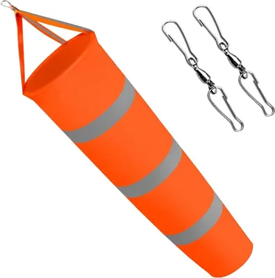 Produktbild von Windsäcke für Den Garten, Windsack mit Reflektierendem Gürtel Wasserdicht Wetterfahne für Windmessungen im Freien(80cm)