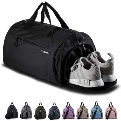 Productafbeelding van Fitgriff® Sporttas en reistas voor dames en heren - met schoenvak en natvak - tas voor sport, fitness en reizen - sporttas, gymtas (zwart, 58 x 31 x 31 cm (medium))