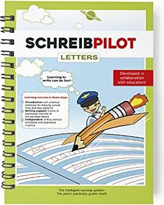 Produktbild von Schreibpilot Heft Buchstaben für ABC-Schützen Englisch mit Bleistift Radiergummi Wörter Schreiben Schwungübungen Lernsystem von Lehrern Schülern