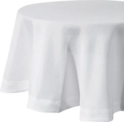Obrázok produktu pre Slávnostný obrus Stolová dekorácia STELLA 2 biela 120 cm okrúhla