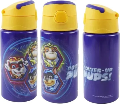 Produktbild von Paw Patrol Chase Rubble Marshall Aluminium Wasserflasche Trinkflasche 500 ml
