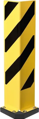 Produktbild von PROREGAL Anfahrschutz Swing mit PolyurethanFederelement | Winkel | HxBxT 80x16x16cm | Kunststoffbeschichteter Stahl 6mm | Schwarz-Gelb