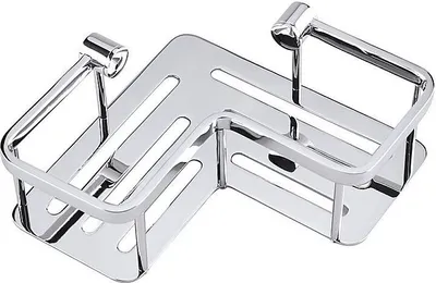 Produktbild von BYTRO Eckseifenkorb Messing Chrom poliert 210x285x75 mm für Bad & WC >> zum Bohren