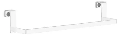 Produktbild von Handtuchhalter für Tür oder Möbel, Edelstahl mattweiß, Montage ohne Bohren, passend für Türblätter bis 20 mm