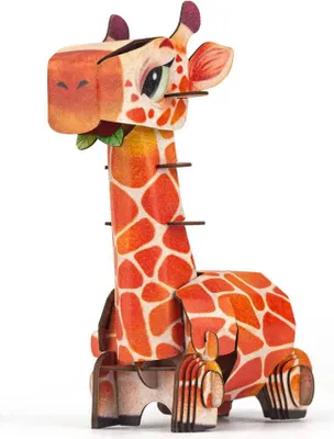 Image de Mieredu 3D Puzzle Jouet Girafe - Jeu éducatif en carton kit