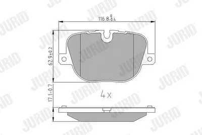 Produktbild von JURID Bremsbeläge Satz Hinten für LAND ROVER Range Rover Sport (L320) 573342J