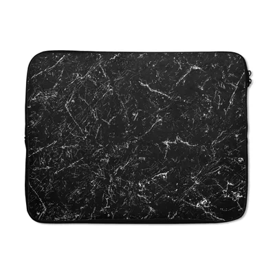 Produktbild von MuchoWow® Laptop Hülle 15 Zoll Marmor - Stein - Schwarz - Weiß Laptoptasche - Laptoptasche - Sleeve - Rundum-Schutz