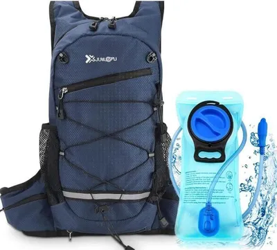 Produktbild von Trinkrucksack, Trinkrucksack mit 2-Liter-Trinkblase, leichter Wanderrucksack