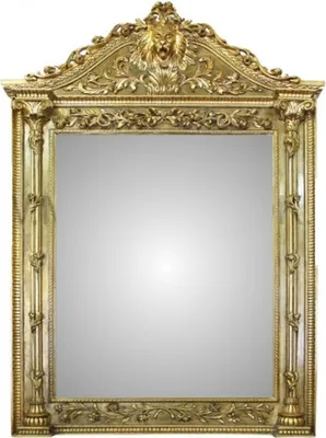 Produktbild von Riesiger Casa Padrino Luxus Barock Wandspiegel Löwenkopf Gold 260 x 170 cm - Massiv und Schwer - Goldener Spiegel