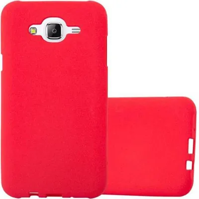 Produktbild von Cadorabo Schutzhülle für Samsung Galaxy J7 2015 Hülle in Rot Handyhülle TPU Etui Cover Case