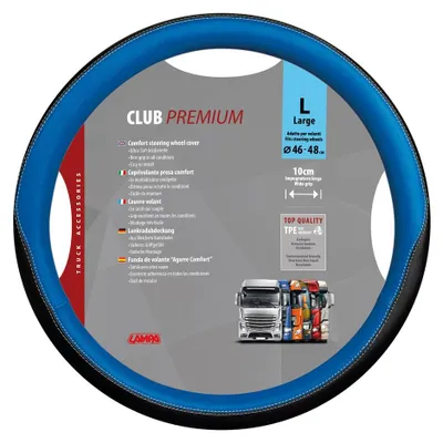 Produktbild von Lampa Lenkradbezug Club aus Skeentex - L - Ø 46/48 cm - Blau
