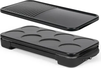 Produktbild von Crêpe-maker + grillplatte, 1500 w, 8 x 11,5 cm Livoo DOC349N