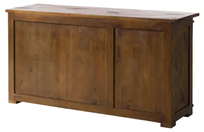 Produktbild von MASSIVMOEBEL24 Sideboard Mango 150x45x80 braun lackiert RAILWAY #400