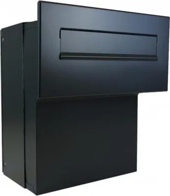Produktbild von F-046 Durchwurfbriefkasten in RAL 9005 ohne Namensschild