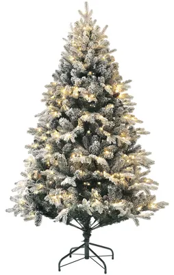 Produktbild von Kunsttannenbaum - Künstlicher Weihnachtsbaum - Weihnachtsbaum mit Beleuchtung - LED-Weihnachtsbaum - Schnee-Weihnachtsbaum - 180 cm hoch