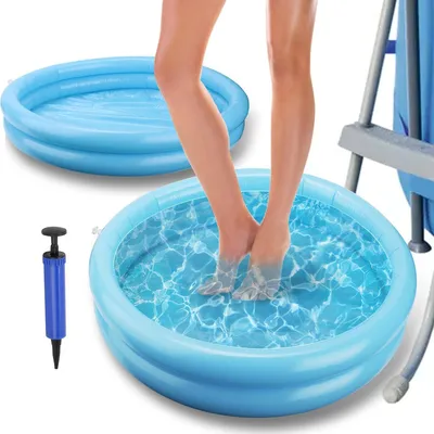 Produktbild von Aufblasbare Fußbadewanne 60 x 60 x 16 cm, Inklusive Luftpumpe, für Schwimmbad