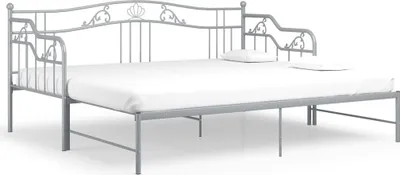 Produktbild von Ausziehsofa Bettgestell Grau Metall 90x200 cm