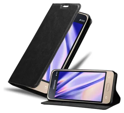 Image de Cadorabo Housse pour Samsung Galaxy J1 MINI 2016 Housse en noir Etui pour téléphone portable Case Cover Fermeture magnétique