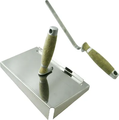 Produktbild von Profi Fugbrett Fugblech Edelstahl-Verfugungsblech Fugenkelle 12mm Ledergrif CT04