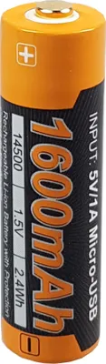 Produktbild von Fenix ARB-L14-1600 U wiederaufladbarer Lithium-Ionen-Akku mit Micro-USB-Anschluss 1,5V 1600mAh