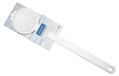 Produktbild von Weißes Salatbesteck 32 cm EUROHOME® – aus Kunststoff, 1,5x8x34cm – EUROHOME® Salatbesteck besteht iaus einem Löffel und einer Salatgabel