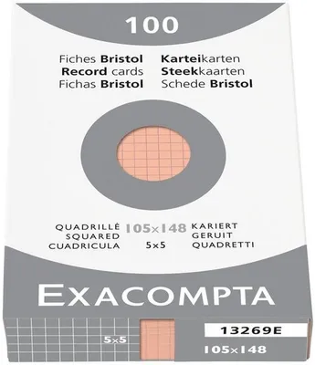 Produktbild von Karteikarten A6 kariert orange VE=20x100 Stück