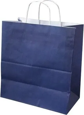 Zdjęcie produktu dla Torba Papierowa Na Prezent Granatowa 305x170x340mm 10szt