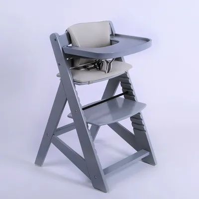 Produktbild von Tiggo Hochstuhl mitwachsend, Treppenhochstuhl, aus massivem Buchenholz, Kinderhochstuhl ab 6 Monaten bis 10 Jahre 6551-G
