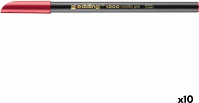 Produktbild von Edding Kugelschreiber 1200 Metallic Rot (10 Stck.)