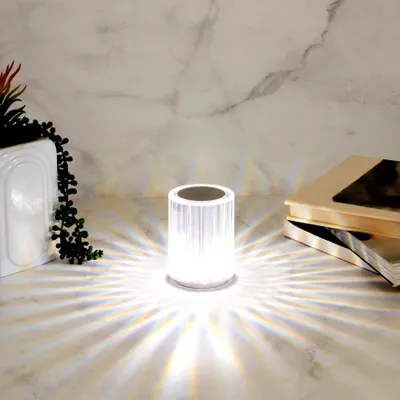 Image de Lampe - HOME DECO FACTORY - Tactile - Rechargeable - Transparent