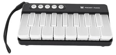Zdjęcie produktu dla Keyboard Piano Toy with 7 Color Gradient Lights Black Portable Light Up Keyboard Piano Musical Instrument Toy